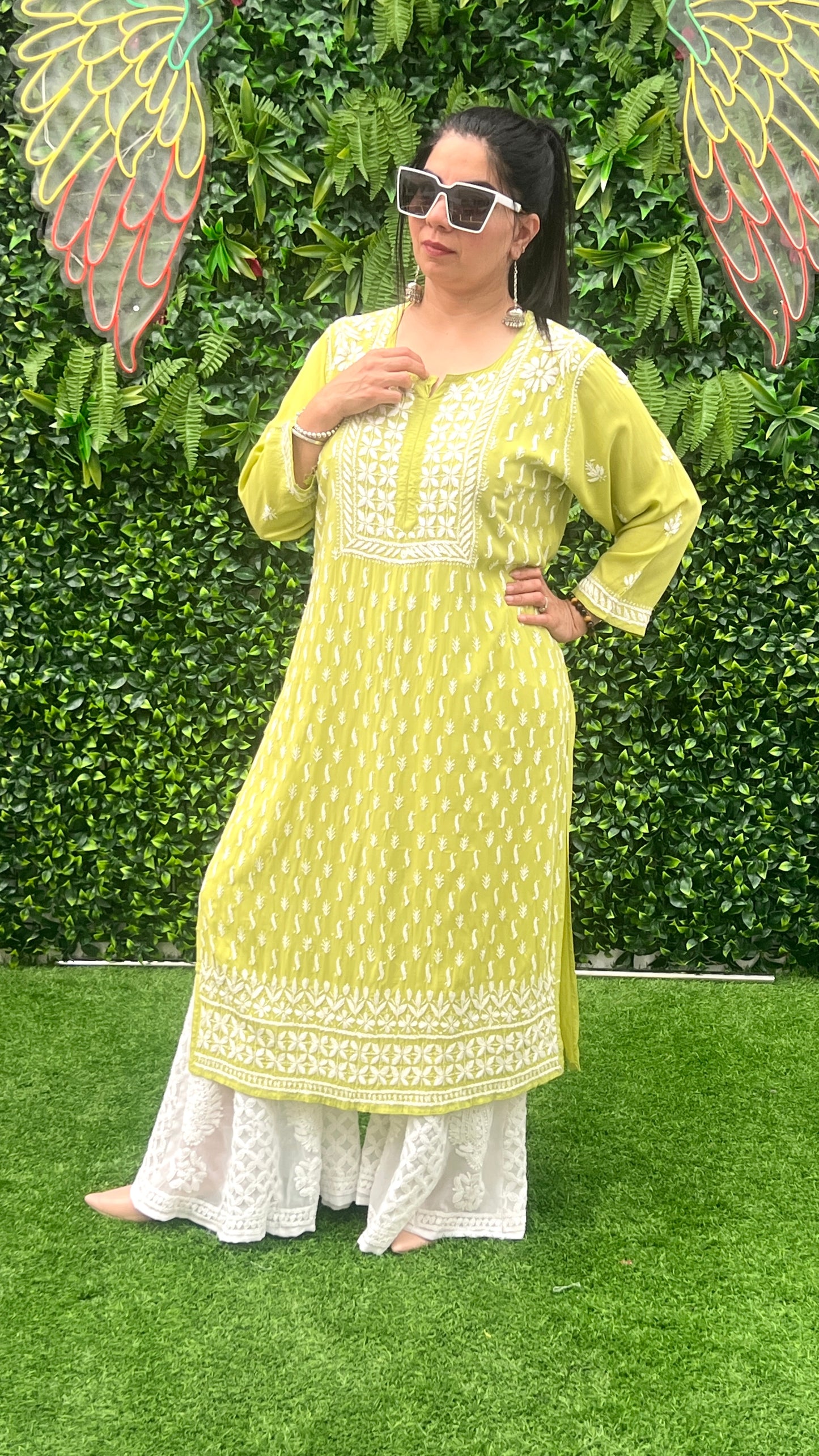 Chikankari Kurta Modal Fabric Heavy Handwork